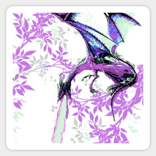 LEAF PURPLE TOILE DRAGON DAYS Sticker